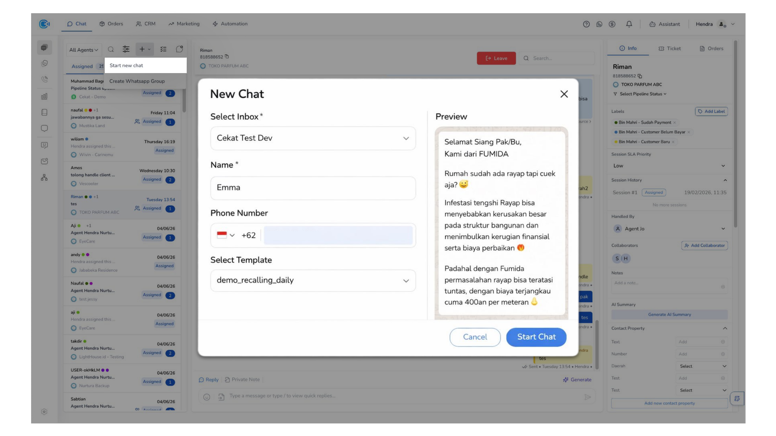 Start New Chat